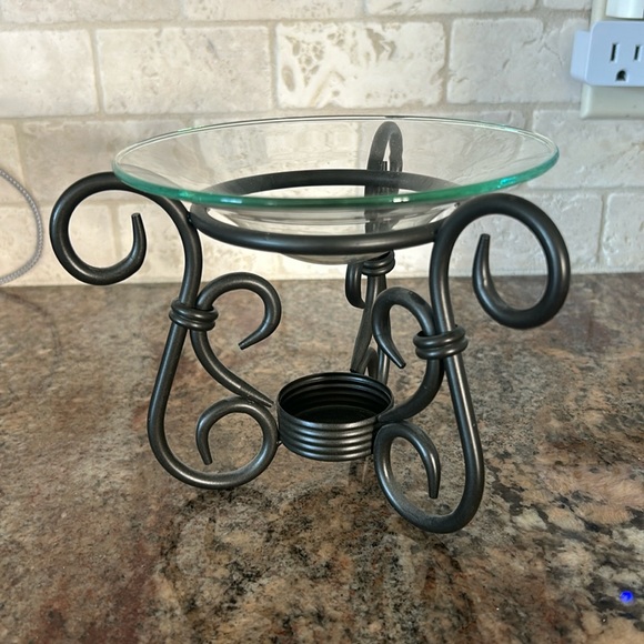 Partylite Antique Brass Aroma Melts Warmer & 10 Aroma Melts Raspberry & Vanilla - Picture 4 of 16